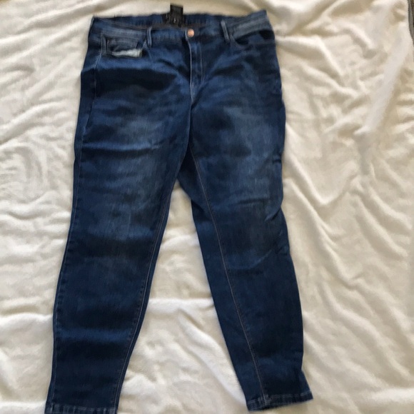 Nanette Lepore Women's High Rise Front Seam Porkchop Cropped Denim Jeans